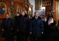 Казаки станицы Исток Донская приняли участие в праздничной службе в храме Нечаянная Радость.