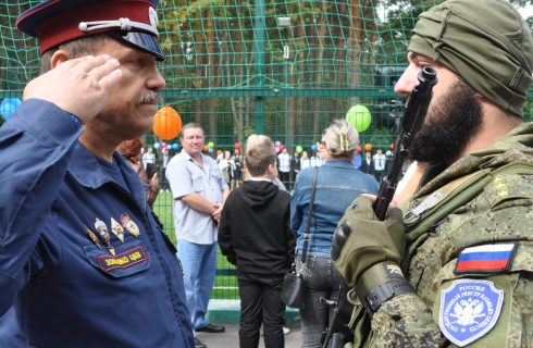 Тульские казаки приняли участие в Дне знаний в Международной полицейской академии