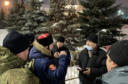 Тульские казаки содействуют полиции в охране общественного порядка в Новогоднюю ночь!