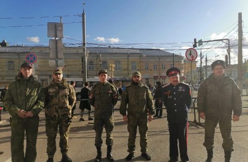 Тульские казаки охраняли общественный порядок в дни празднования Победы в Тульской области