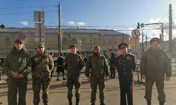 Тульские казаки охраняли общественный порядок в дни празднования Победы в Тульской области