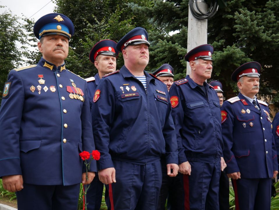 Тульские казаки приняли участие в открытии памятника Василию Маргелову.