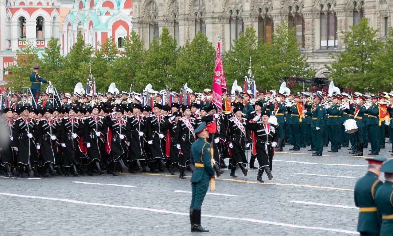 Тульские казаки на параде Победы в Москве